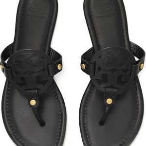 Tory Burch miller thong Black Sandals sz 9